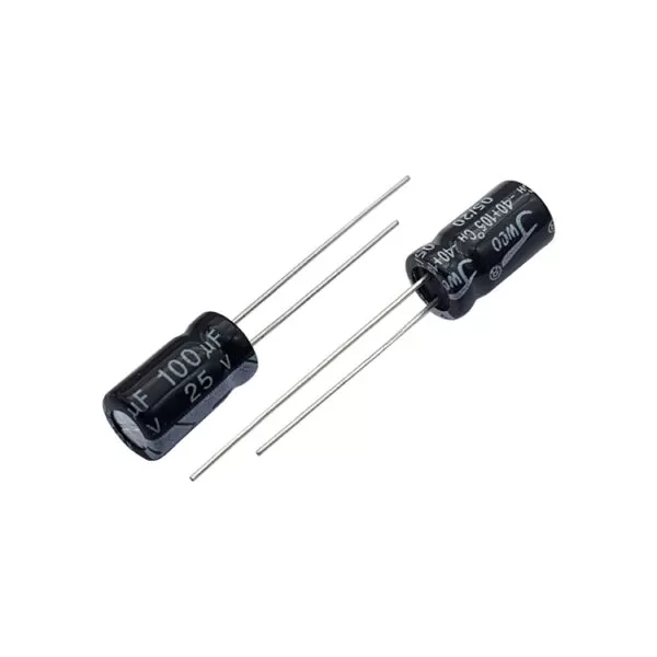 خازن الکترولیتی 100uF 25V (بسته 20 عددی)