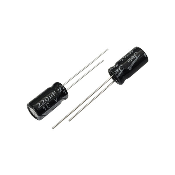 خازن الکترولیتی 220uF 16V (بسته 20 عددی)