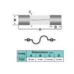 فیوز شیشه ای 1A کوتاه (بسته 10 عددی)