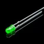 LED سبز 3mm مات پایه بلند
