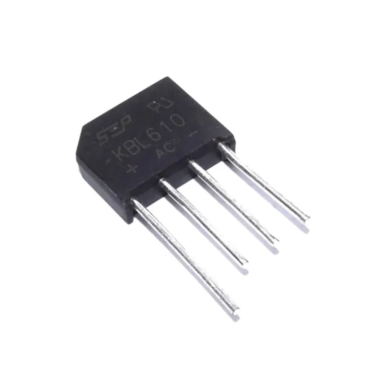 پل دیود 6A-1000V تخت شانه ای KBL610 6A