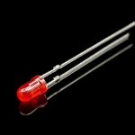 LED قرمز 3mm مات پایه بلند (بسته 20 عددی)