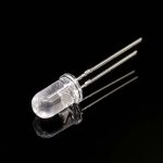 LED آبی 5mm شیشه ای پایه کوتاه (بسته 20 عددی)