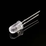 LED آبی 5mm شیشه ای پایه کوتاه (بسته 20 عددی)