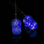 LED آبی 5mm شیشه ای پایه کوتاه (بسته 20 عددی)