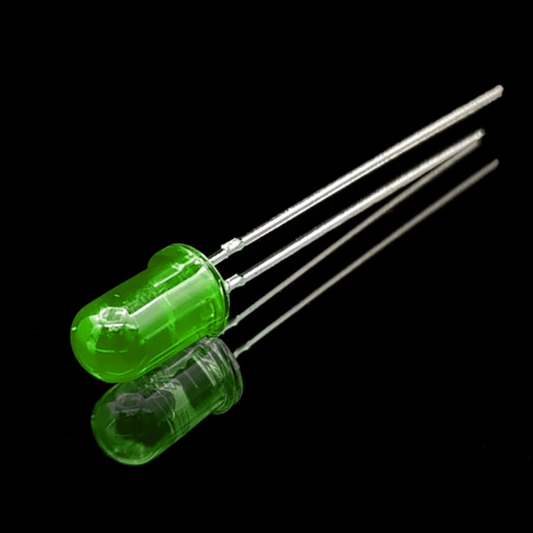 LED سبز 5mm مات پایه بلند (بسته 20 عددی)