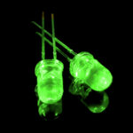 LED سبز 5mm مات پایه بلند (بسته 20 عددی)