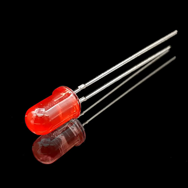 LED قرمز 5mm مات پایه بلند (بسته 20 عددی)