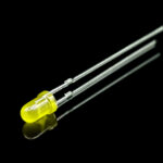 LED زرد 3mm مات پایه بلند