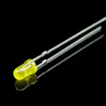 LED زرد 3mm مات پایه بلند