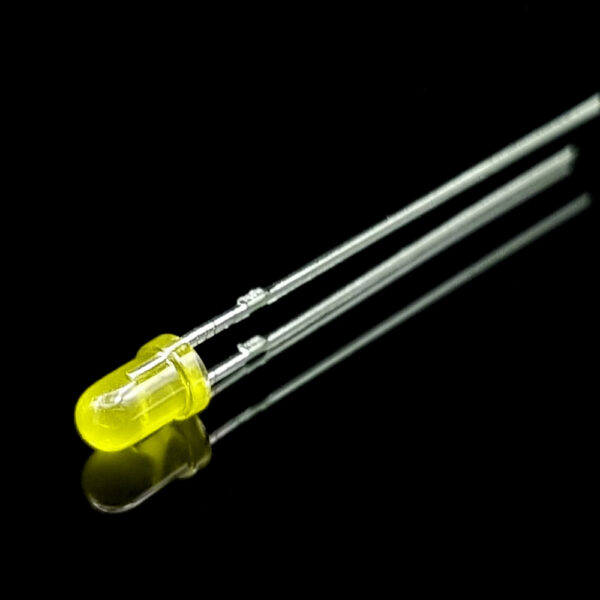 LED زرد 3mm مات پایه بلند