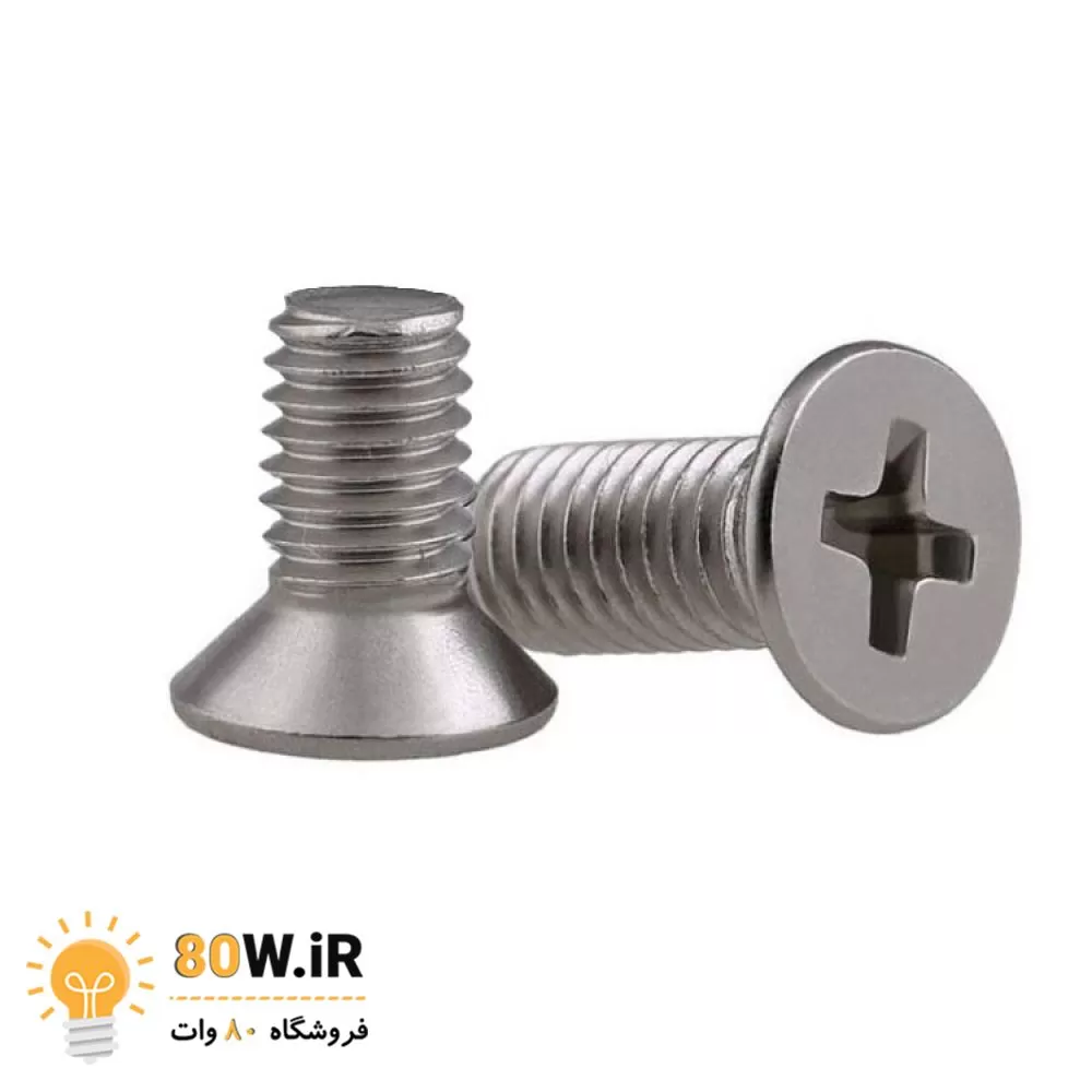 پیچ سر تخت M3 x 20 ارتفاع 20mm (بسته 20 عددی)