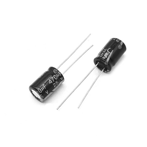 خازن الکترولیتی 470uF 25V (بسته 10 عددی)