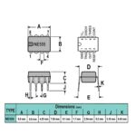تراشه تایمر NE555 پکیج DIP