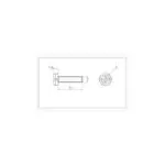 پیچ سر استوانه ای M3 x 40 ارتفاع 40mm (بسته 20 عددی)