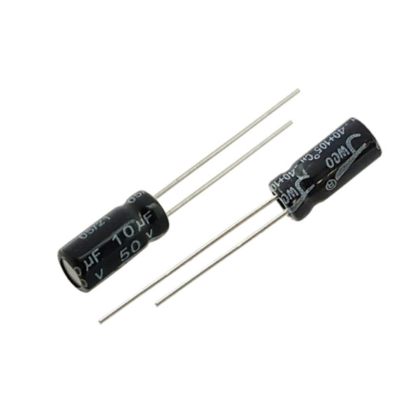 خازن الکترولیتی 10uF 50V (بسته 20 عددی)