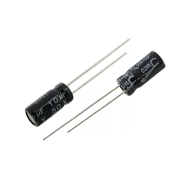 خازن الکترولیتی 10uF 50V (بسته 20 عددی)