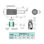 خازن الکترولیتی 22uF 50V (بسته 20 عددی)