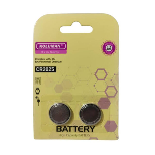 باتری سکه ای کلومن مدل CR2025 بسته 2 عددی