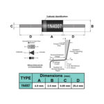 دیود 1N4007 Orginal (بسته 20 عددی)