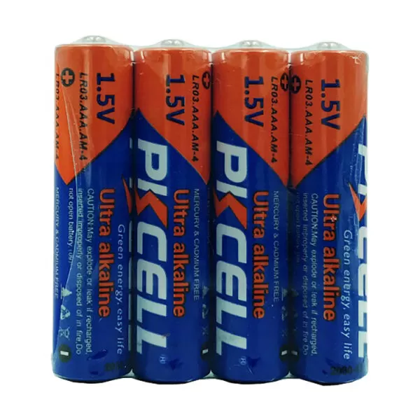 باتری نیم قلمی PKCELL مدل Ultra alkaline شرینک 4 عددی