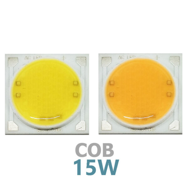 چیپ COB 15w 220 ولت آفتابی قطر 17 میلیمتر