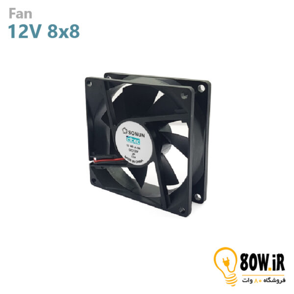 فن کیس 8x8x2.5 12V 8025