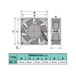 فن کیس 8x8x2.5 12V 8025