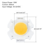 LED COB سفید مهتابی 10W-300mA مدل 2B10C