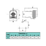 پتانسیومتر خوابیده پلاستیکی 1K