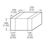 مقاومت 1K اهم SMD 0805 (بسته 10 عددی)