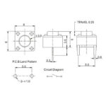 تک سوئیچ 6x6x6 2PIN (بسته 20 عددی)