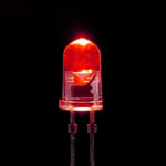 ال ای دی 5mm قرمز شیشه ای پایه بلند (بسته 20 عددی)