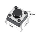 تک سوئیچ 6x6x4.3 4PIN (بسته 20 عددی)