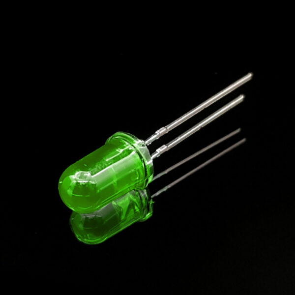 ال ای دی 5mm سبز مات پایه کوتاه (بسته 20 عددی)