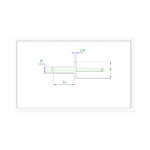 میخ پرچ آلومینیومی سایز 10× 3 (بسته 20 عددی)