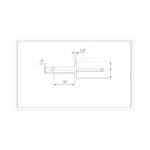 میخ پرچ آلومینیومی سایز 12× 3 (بسته 20 عددی)