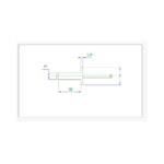 میخ پرچ آلومینیومی سایز 15× 3 (بسته 20 عددی)