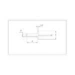 میخ پرچ آلومینیومی سایز 8× 3 (بسته 20 عددی)