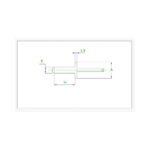 میخ پرچ آلومینیومی سایز 10×4 (بسته 20 عددی)