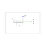 میخ پرچ آلومینیومی سایز 12×4 (بسته 20 عددی)