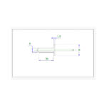 میخ پرچ آلومینیومی سایز 15×4 (بسته 20 عددی)