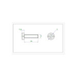 پیچ سر استوانه ای M3 x 50 ارتفاع 50mm (بسته 20 عددی)