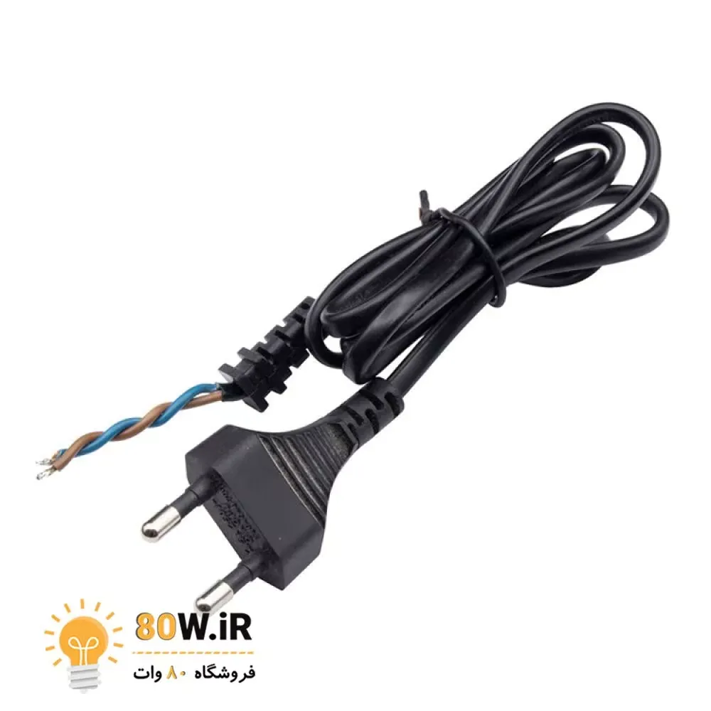 کابل برق تعمیری 1.5متری 2x0.75mm