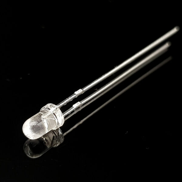 ال ای دی 3mm قرمز شیشه ای پایه بلند (بسته 20 عددی)