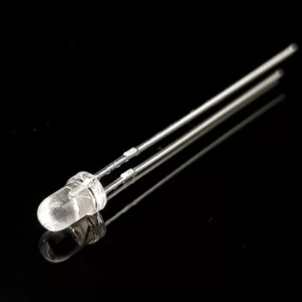 ال ای دی 3mm قرمز شیشه ای پایه بلند (بسته 20 عددی)