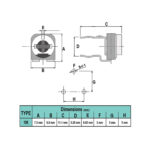 پتانسیومتر خوابیده پلاستیکی 10K