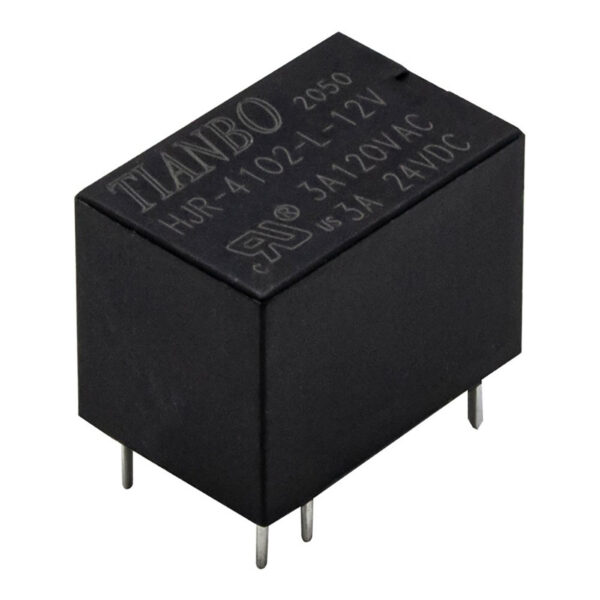 رله مخابراتی 12V-3A بوبین وسط 6 پین مارک TIANBO