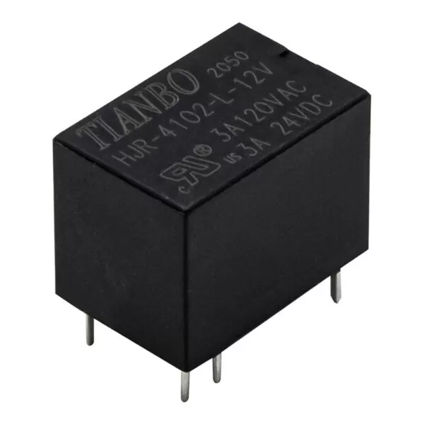 رله مخابراتی 12V-3A بوبین وسط 6 پین مارک TIANBO