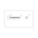 آهن پیچ سرتخت “3/8 * 3 ارتفاع 10mm (بسته 20 عددی)